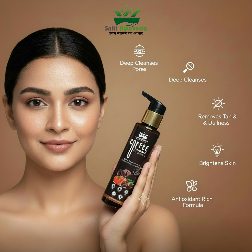 Sniti Ayurveda Coffee Tomato Facewash - Brightening & Exfoliating Cleanser