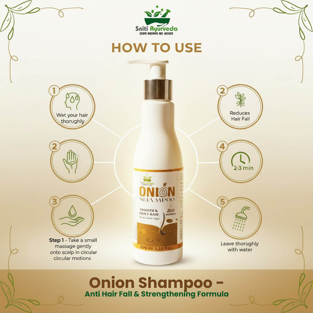 Sniti Ayurveda Onion Shampoo - Anti Hair Fall & Strengthening Formula