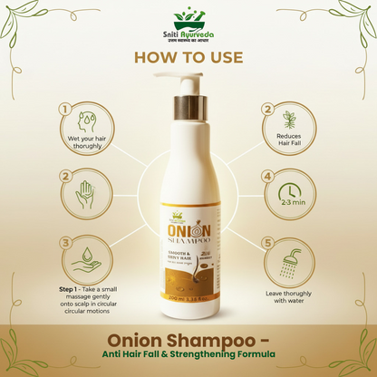 Sniti Ayurveda Onion Shampoo - Anti Hair Fall & Strengthening Formula
