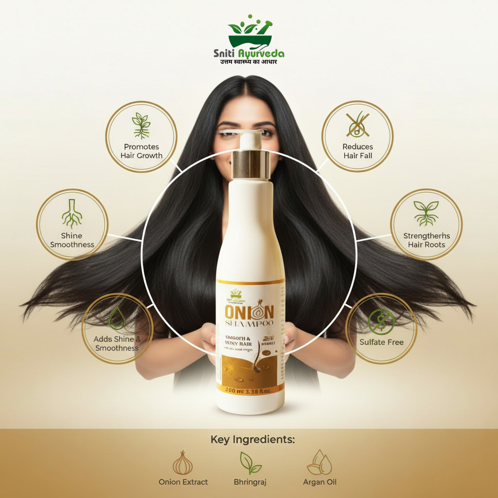 Sniti Ayurveda Onion Shampoo - Anti Hair Fall & Strengthening Formula
