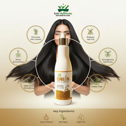 Sniti Ayurveda Onion Shampoo - Anti Hair Fall & Strengthening Formula