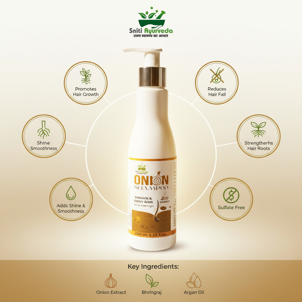Sniti Ayurveda Onion Shampoo - Anti Hair Fall & Strengthening Formula